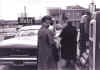 Gloria, George, Carrie with Tom in his 57 Olds.jpg (150099 bytes)